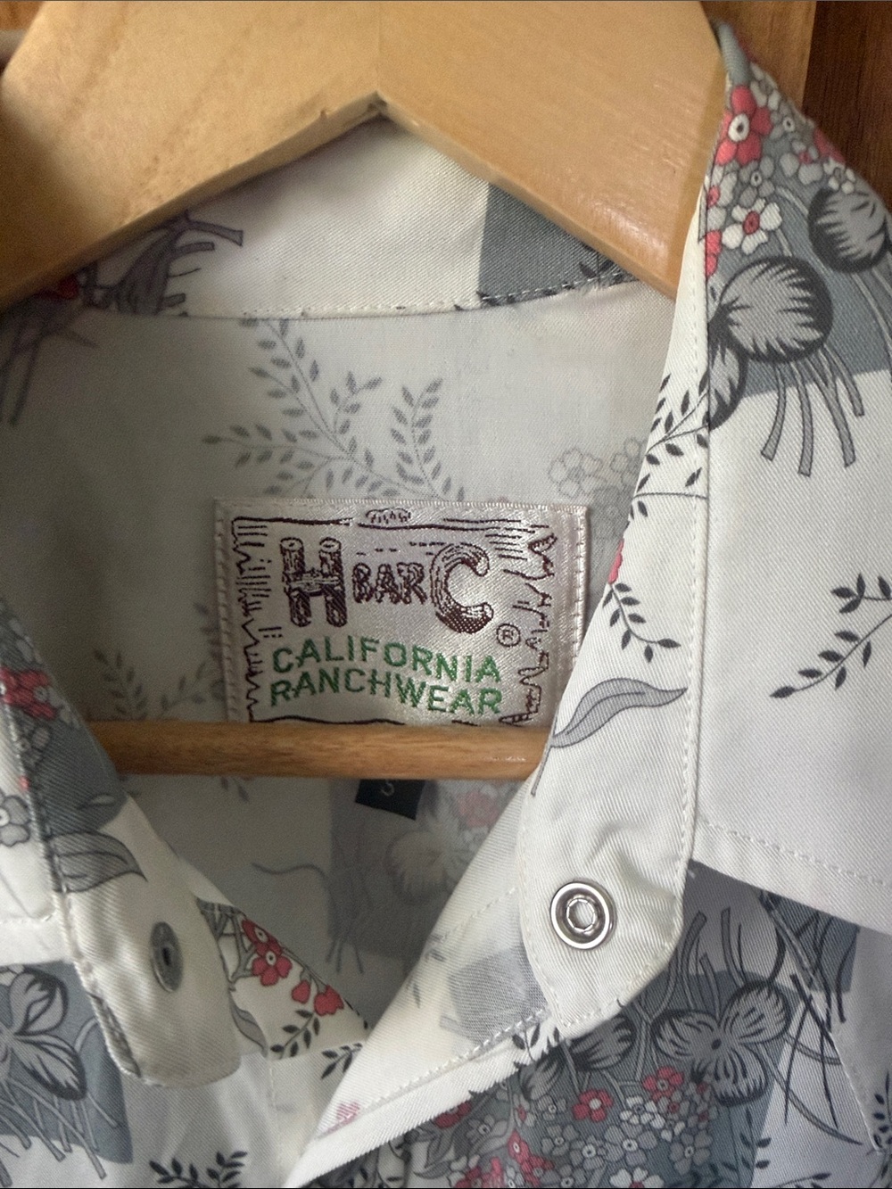 Vintage 70s H Bar C California Ranchwear Western Shirt 100% Tencel. Size S mens - Picture 5 of 11